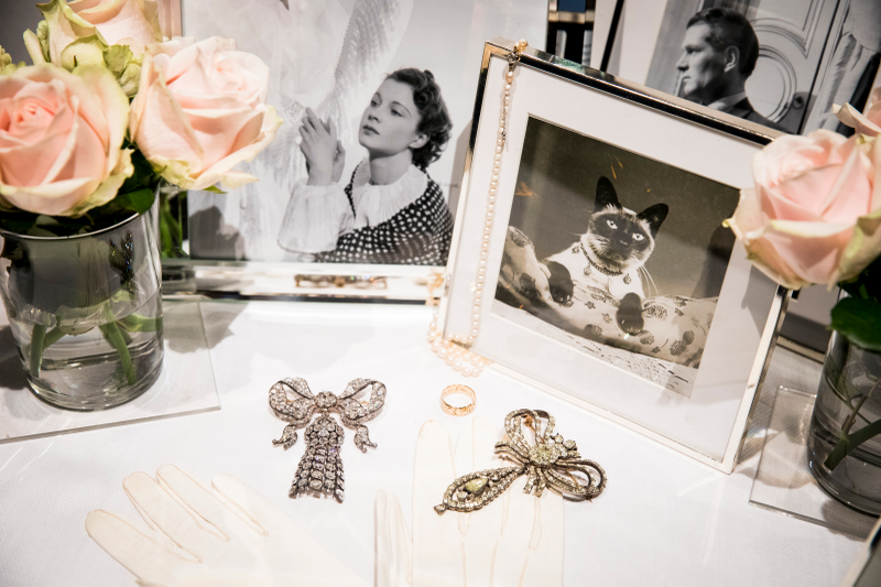 Jewellery and photographs owned by Vivien Leigh go on display as Sotheby’s announces the sale of her personal collection. Photo via Getty Images.